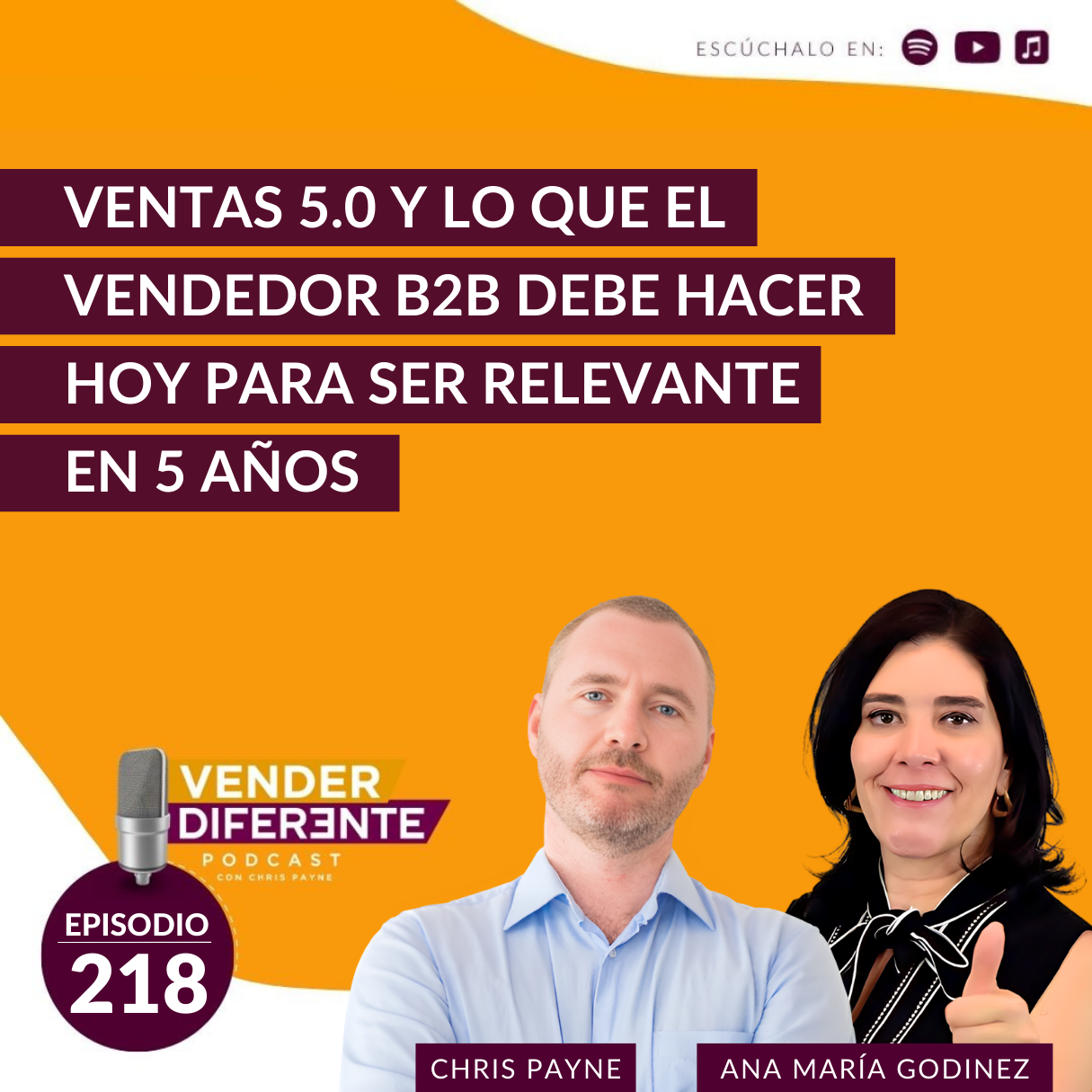 Ventas 5.0 y lo que el vendedor B2B debe hacer HOY para ser relevante en 5 años con Ana Maria Godinez (Episodio 218)